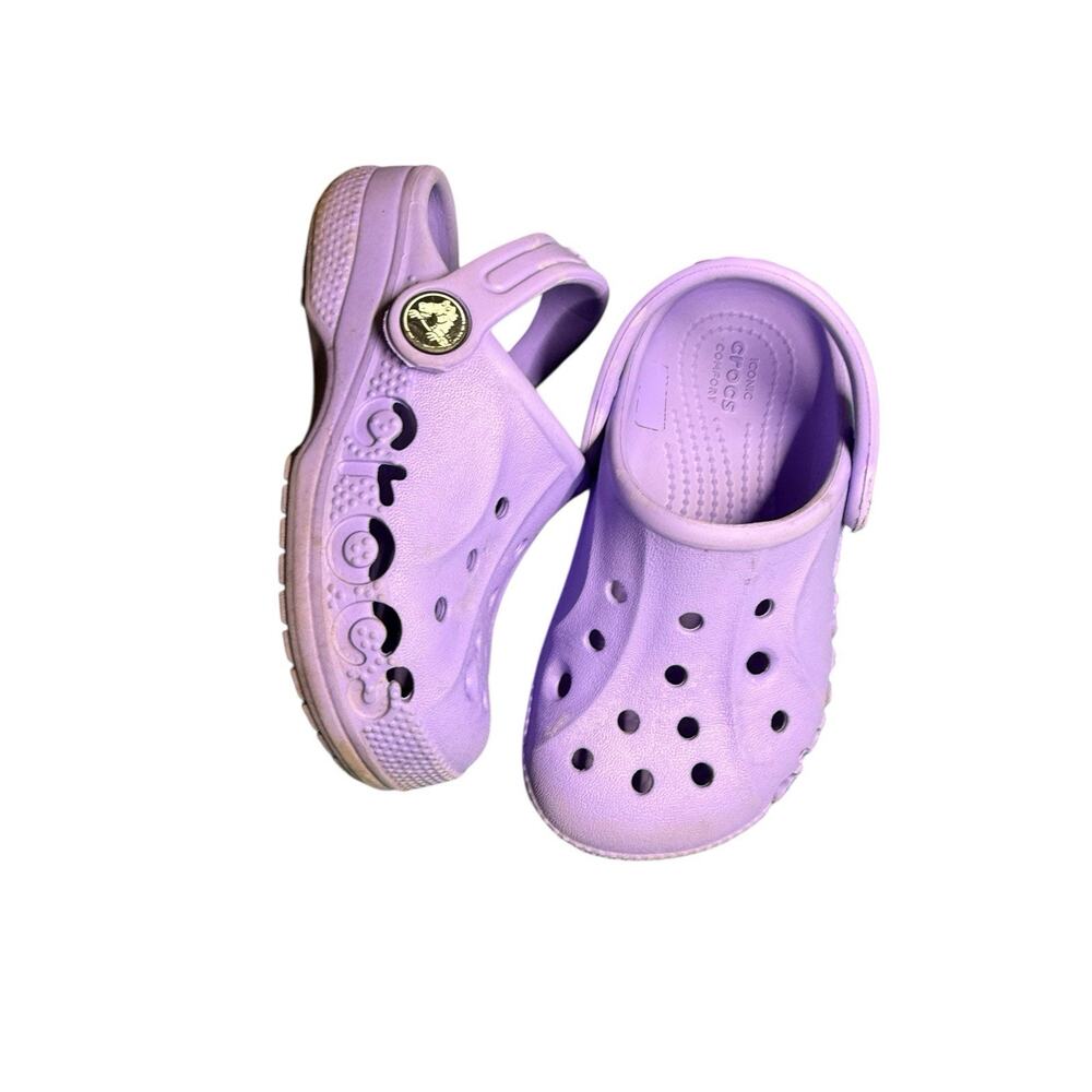 CROCS Classic Lavender Clogs Shoes Sandals Solid Juniors C8